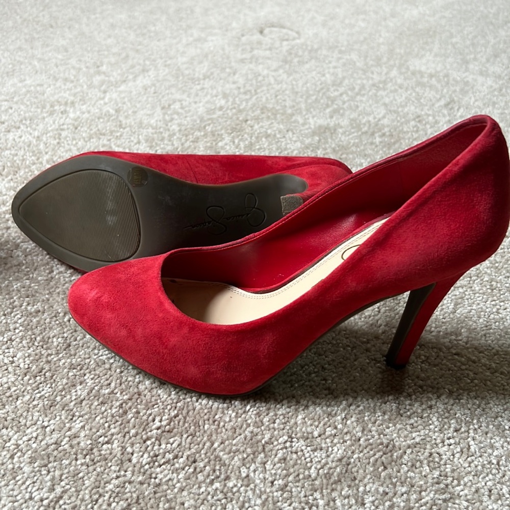 Worn once. Red heel. Size 6.5